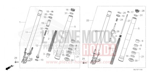 GABEL, VORNE NT1100AP de 2023